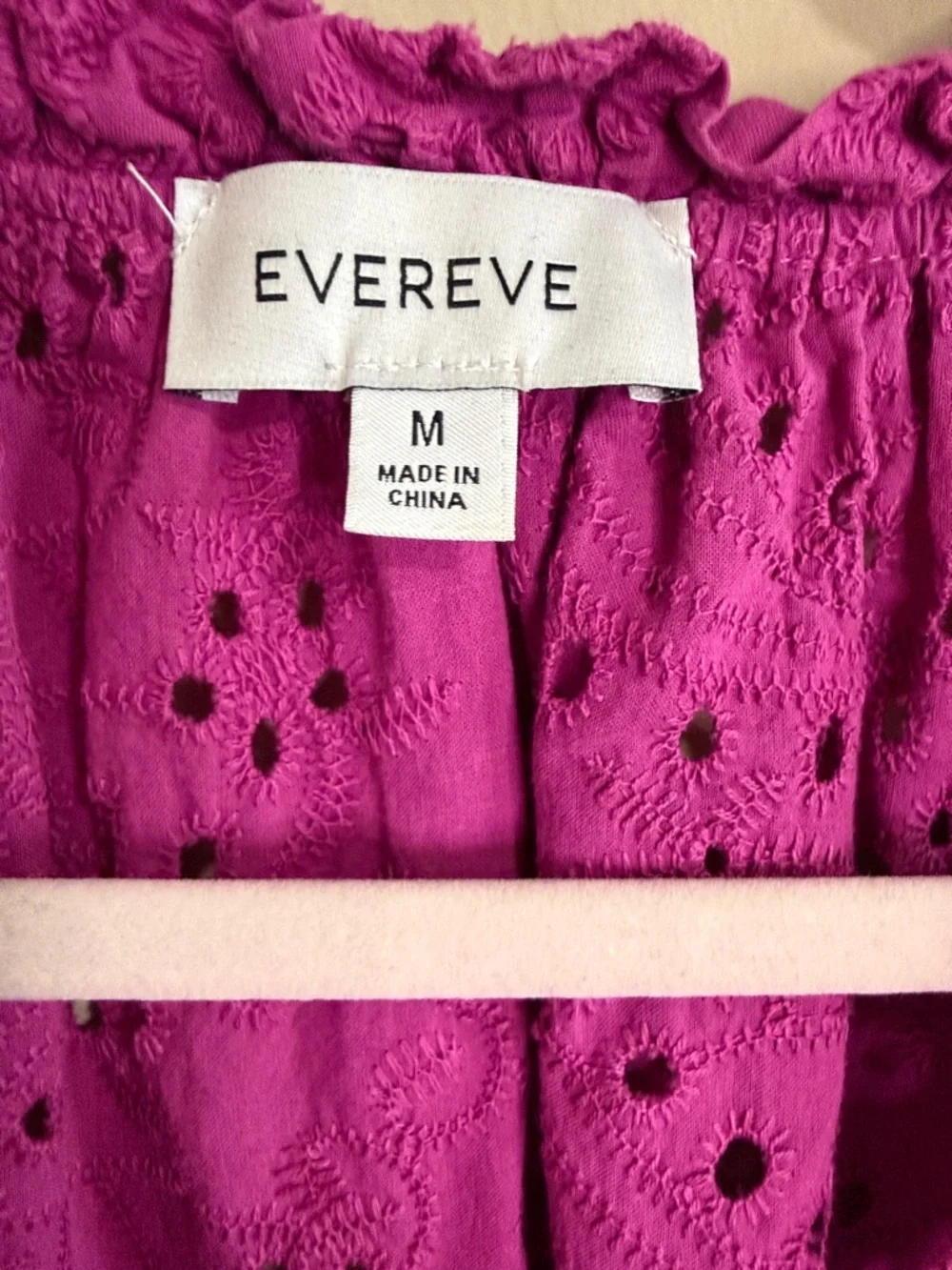 Evereve Larisa Eyelet Top in color “berry”. - Picture 3 of 6